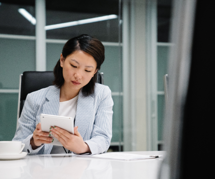 Girl Working on Mobile